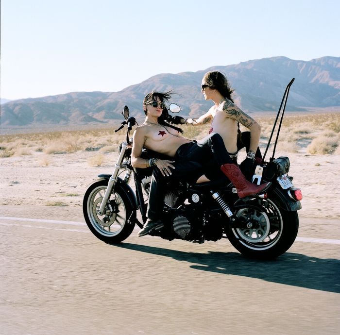 Girls on a motorcycle in Kumamoto